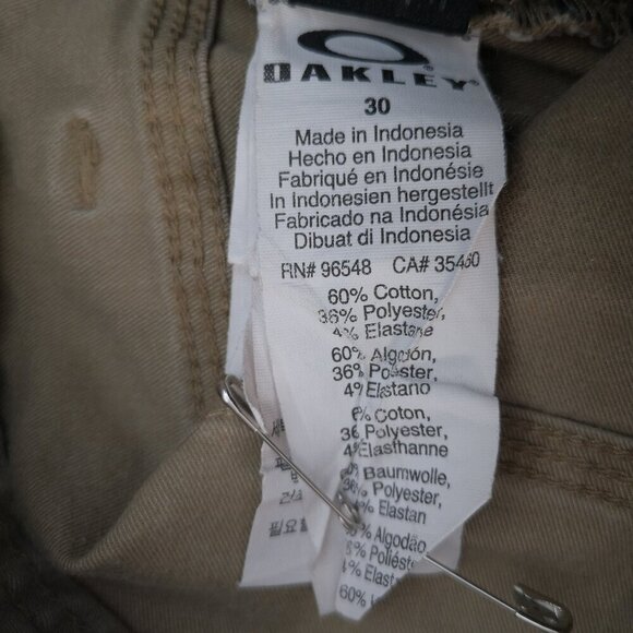 Oakley Slim Fit Men's Size 30/32 Tan Zipper & Button Closure Casual Pants - Picture 4 of 15